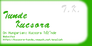 tunde kucsora business card